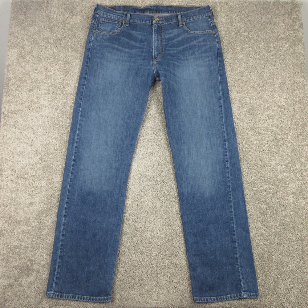 Levis Jeans Mens 36x36 Blue 569 Loose Straight Faded Whisker Baggy Denim Pants